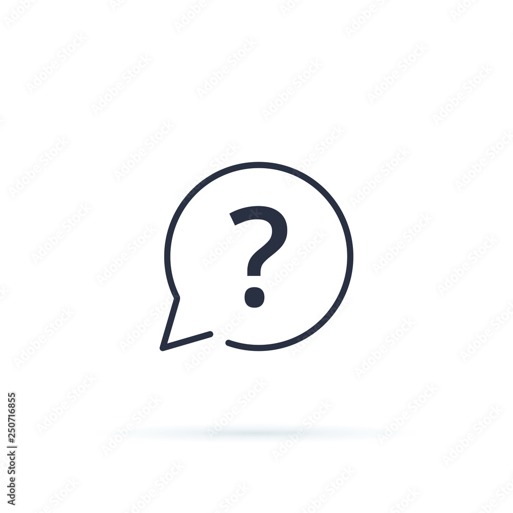 Question Mark icon vector. FAQ button for website, linear icon ui interface. Advice, ask, answer or assistance concept Question Mark icon vector. FAQ button for website, linear icon ui interface. Advice, ask, answer or assistance concept