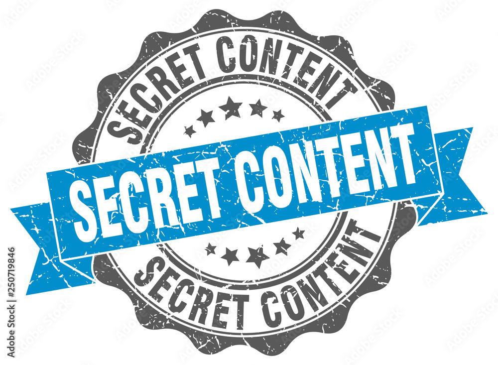 Fototapeta premium secret content stamp. sign. seal