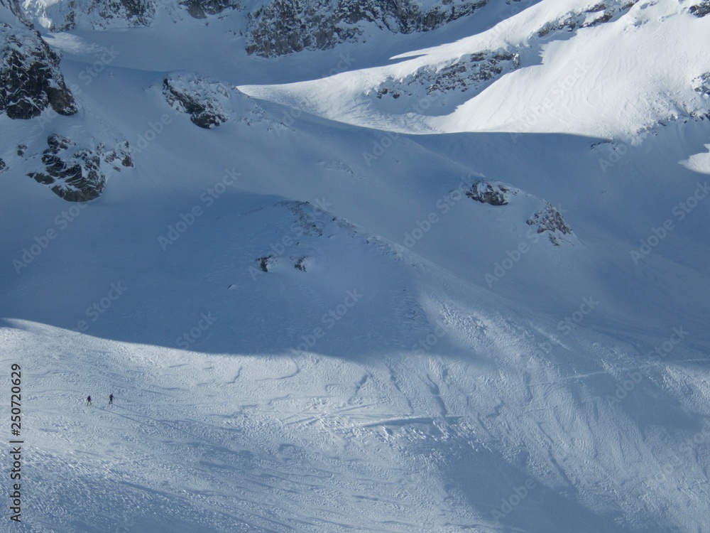 winter skitouring adventure in granastpitzgruppe mountains in austrian alps