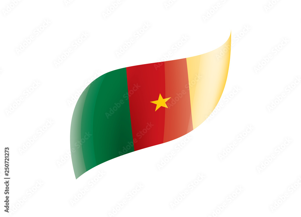 Cameroon flag, vector illustration on a white background Cameroon flag, vector illustration on a white background