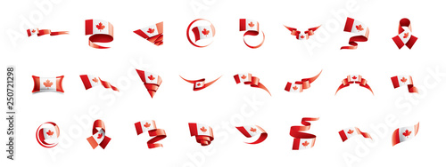 Canada flag, vector illustration on a white background