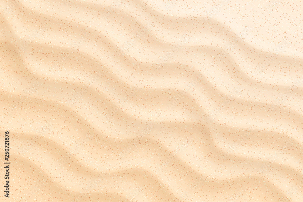 Vector coastal beach sand waves, dunes background