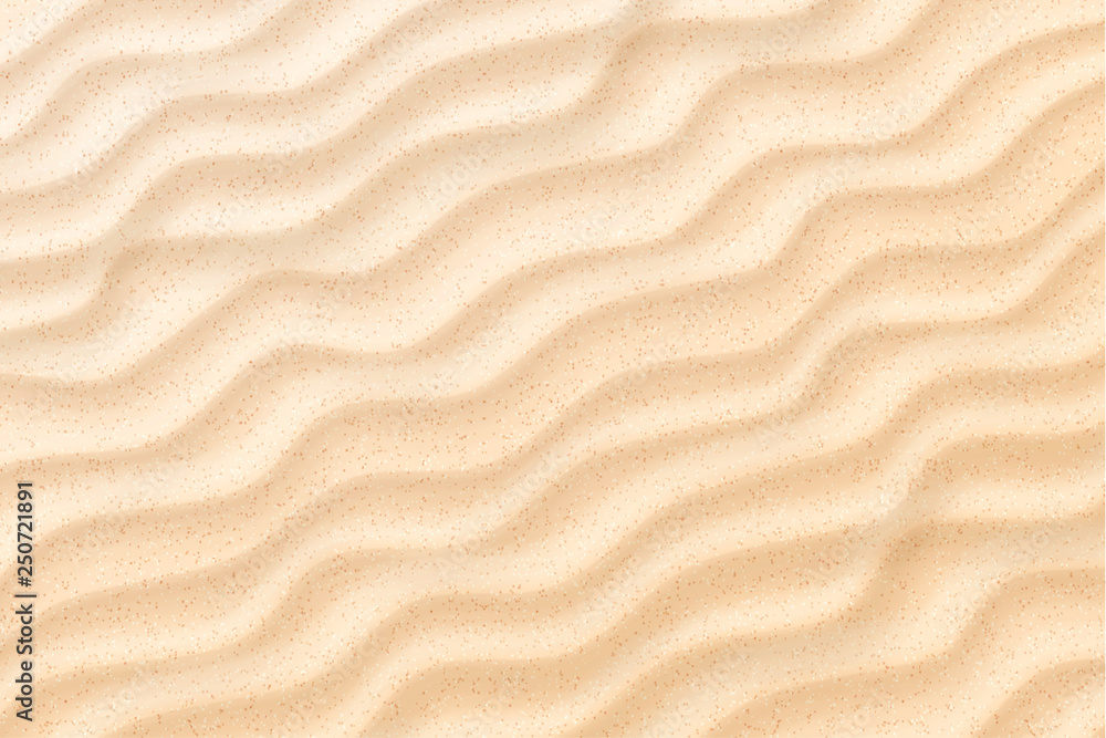Vector coastal beach sand waves, dunes background - obrazy, fototapety, plakaty 
