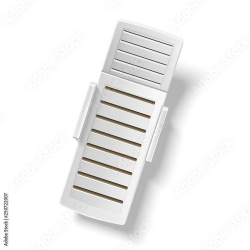 Vector beach, pool lounger top view mockup