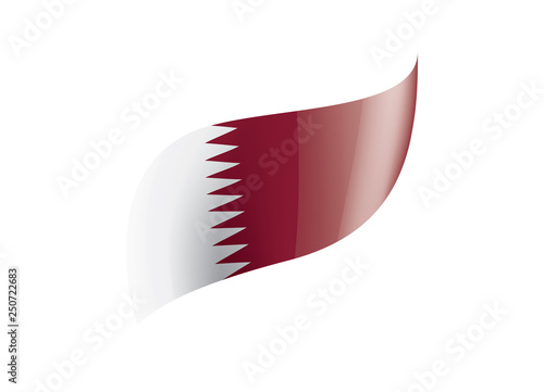 Qatar flag, vector illustration on a white background
