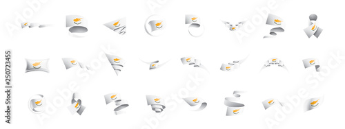 Cyprus flag, vector illustration on a white background © butenkow