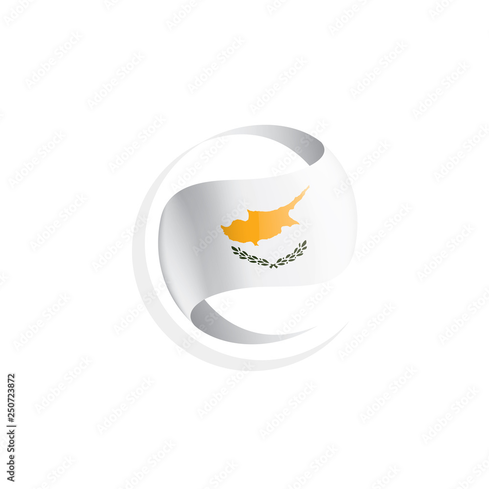 Obraz premium Cyprus flag, vector illustration on a white background