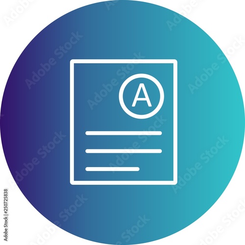 Vector A Grade Icon
