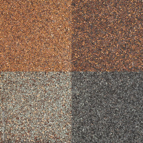 roof shingle texture, collage of four shingles