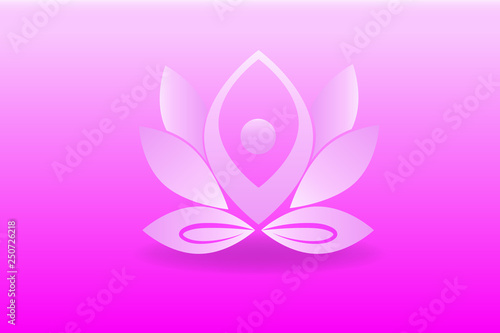 Yoga flower logo design