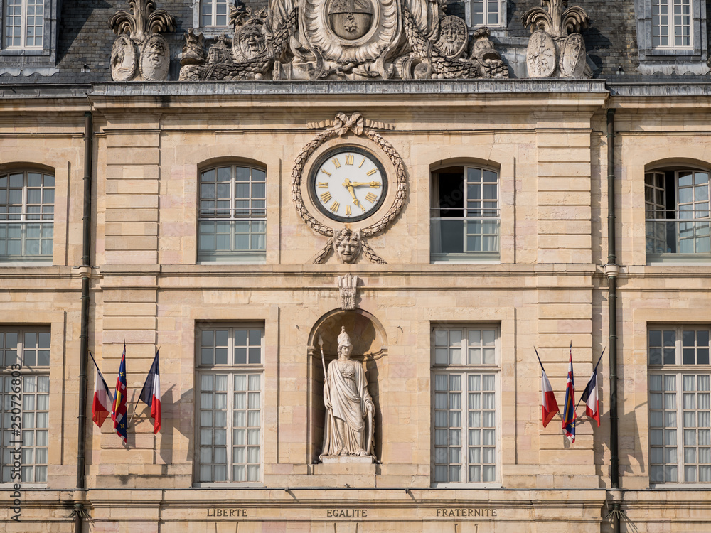 Facade of the town hall of Dijon