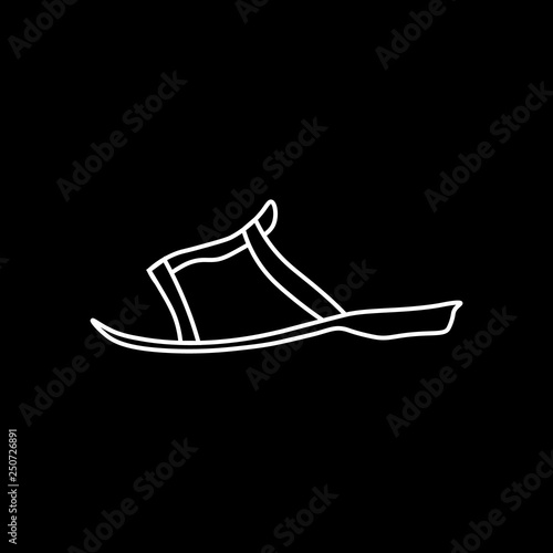 Women Shoes thin line icon. Outline sign of summer sandals.