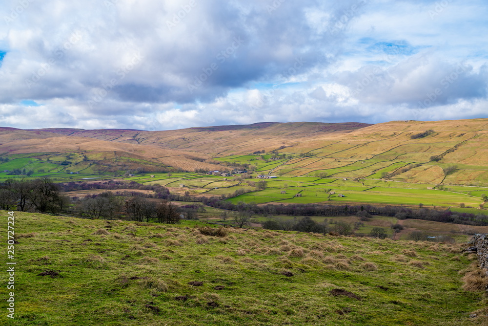 Raydale. North Yorkshire. Looking over Raydale towards Stalling Busk In North Yorkshire.