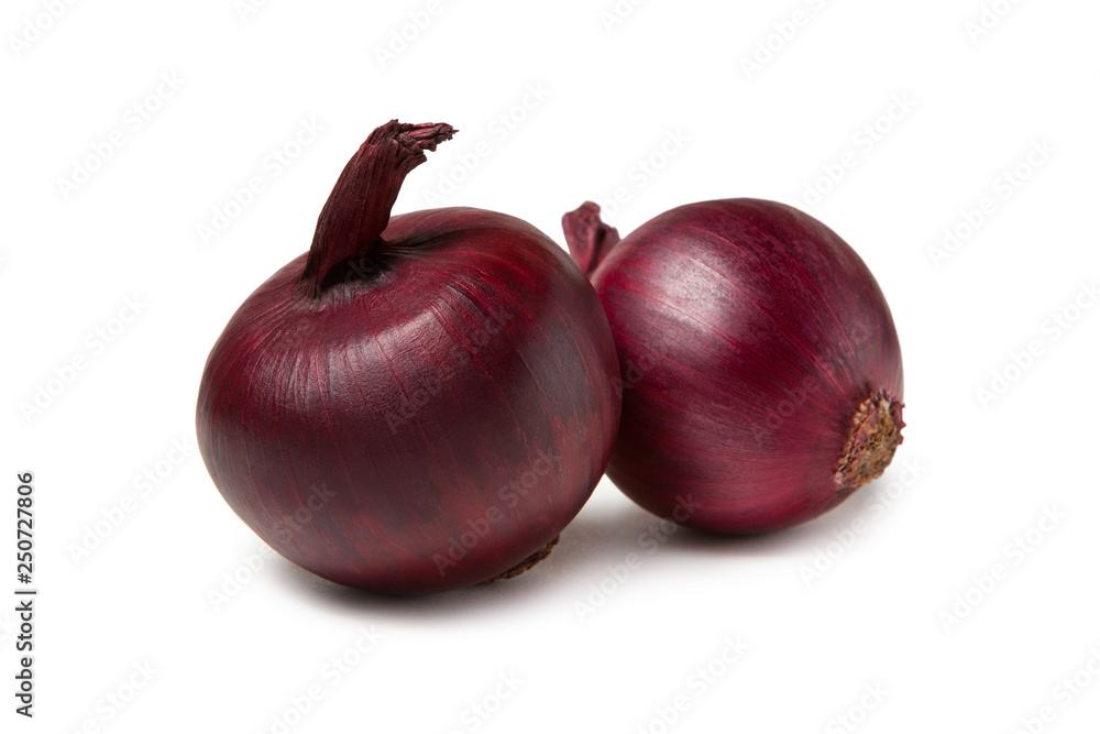 Red onion bulb isolated on white background Red onion bulb isolated on white background