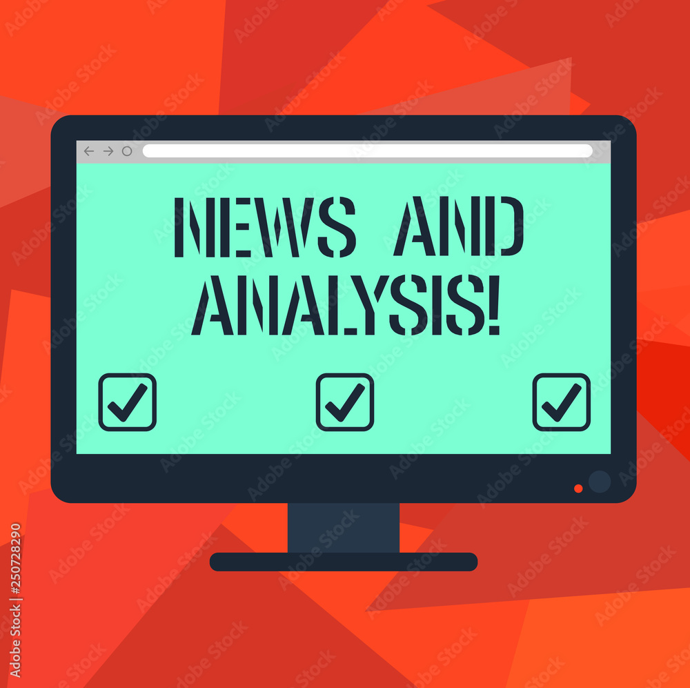 Word writing text News And Analysis. Business concept for measurement of various qualitative and quantitative Blank Computer Desktop Monitor Color Screen Mounted with Progress Bar Word writing text News And Analysis. Business concept for measurement of various qualitative and quantitative Blank Computer Desktop Monitor Color Screen Mounted with Progress Bar