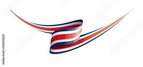 Costa Rica flag, vector illustration on a white background