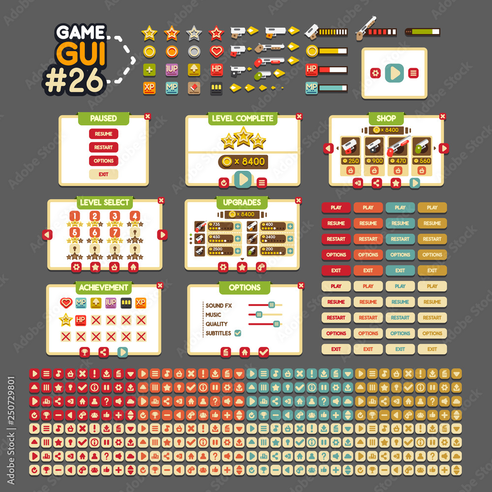 Game GUI #26 - obrazy, fototapety, plakaty 