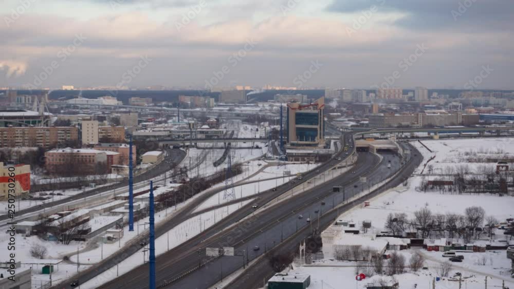 Moscow highway. timelapse Moscow highway. timelapse