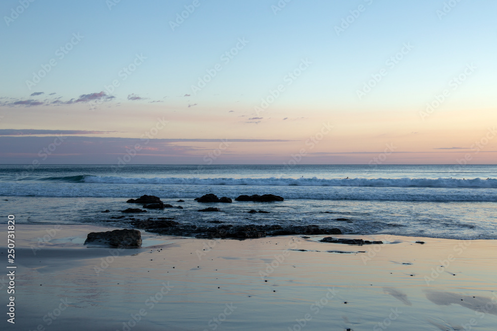 sunset on barrigona beach in costa rica sunset on barrigona beach in costa rica