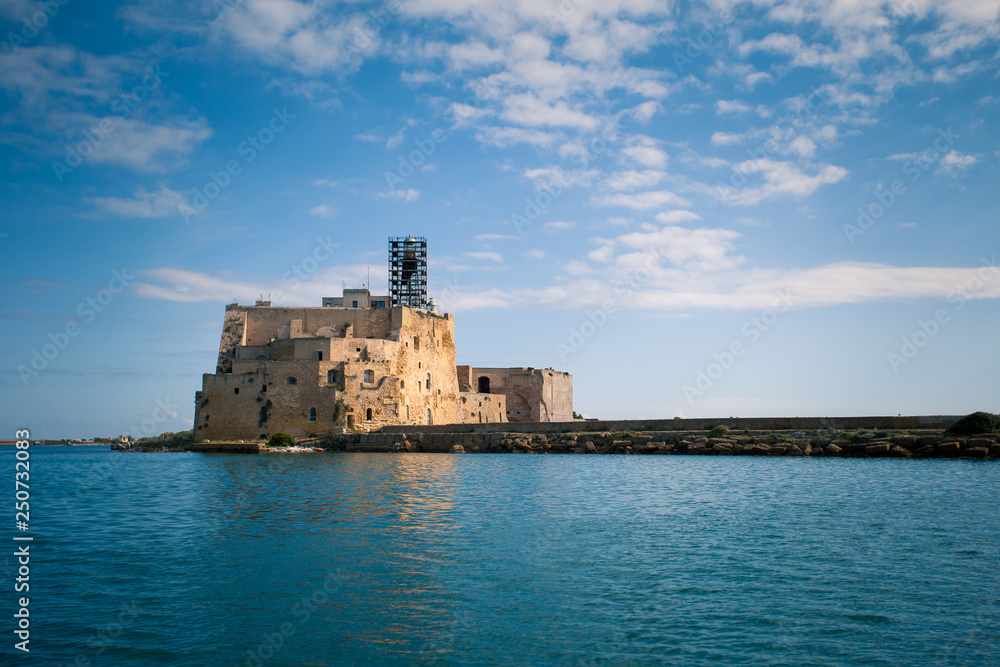 Alfonsino castle, located at the entrance to the port of the Italian town of Brindisi, is an interesting example of defensive architecture