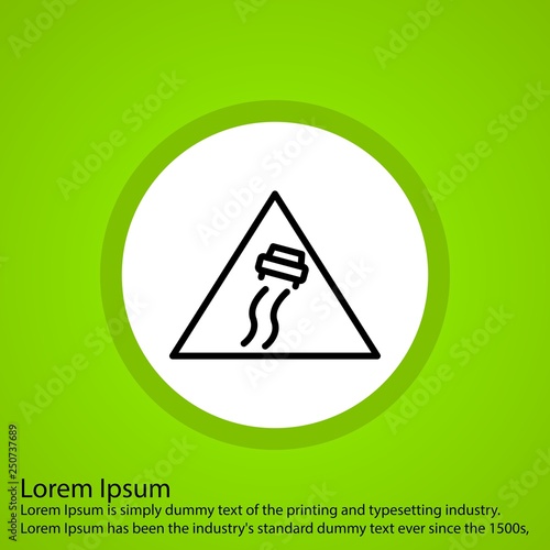Vector Slippery Road Sign Icon