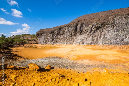 colored mountains and rocks of Rio Tinto, Andalusia, Spain