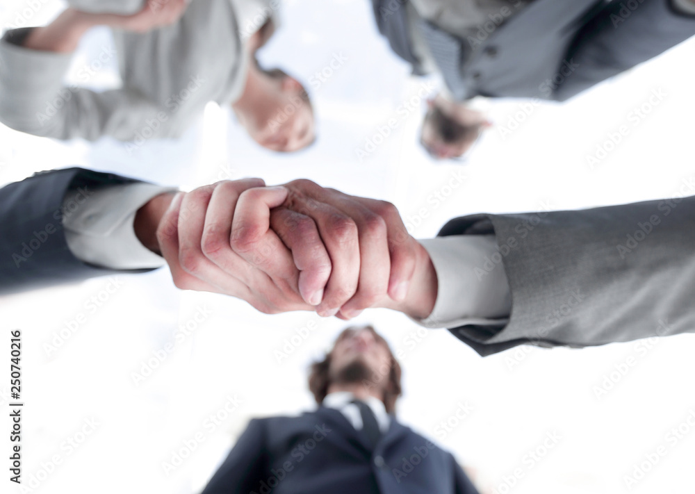 bottom view.business handshake bottom view.business handshake