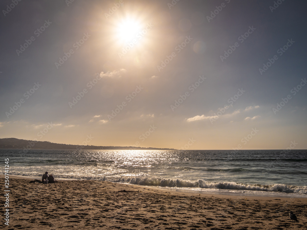 Naklejka premium sunset on beach