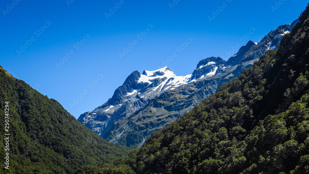 Fototapeta premium Day hike on the Routeburn Track near Queenstown