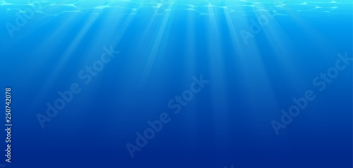vector illustration of water column deep