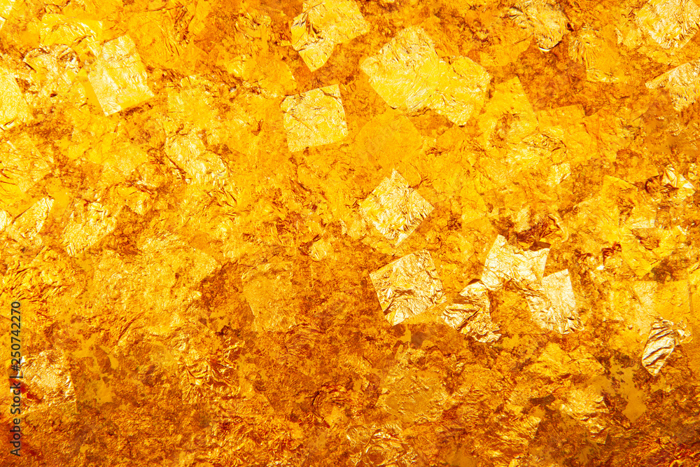 Gold leaf texture or background Gold leaf texture or background