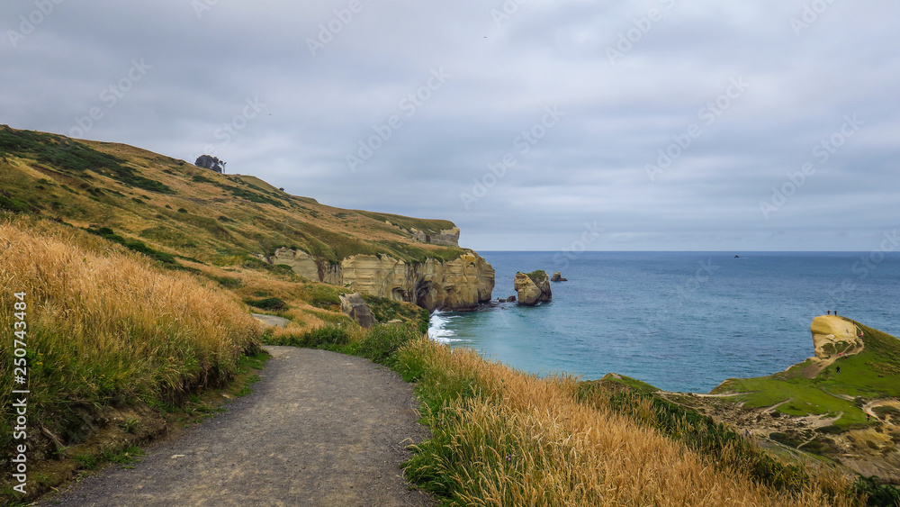 Tunnel Beach near Dunedin in New-Zealand Tunnel Beach near Dunedin in New-Zealand