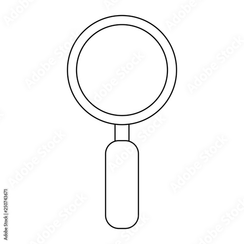 magnifying glass symbol black and white photo