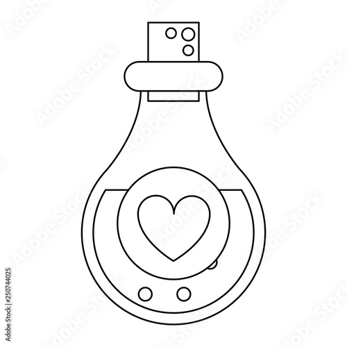 love liquid flask symbol black and white