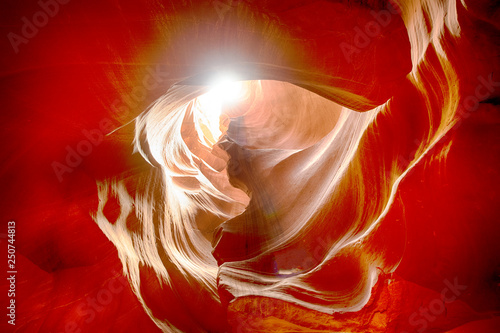 Beauty heart in the sandstone of Antelope Canyon, Arizona USA