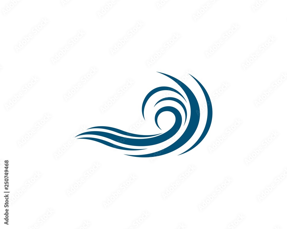Water wave logo illustration Water wave logo illustration