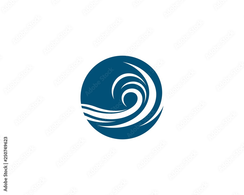 Water wave logo illustration Water wave logo illustration