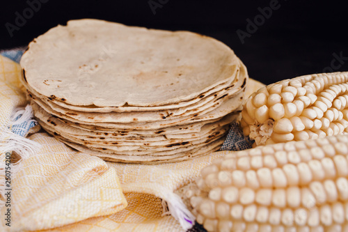 tortillas mexicanas, corn made mexican food traditional food in mexico photo