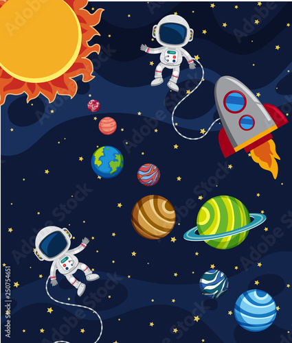 A solar system scene