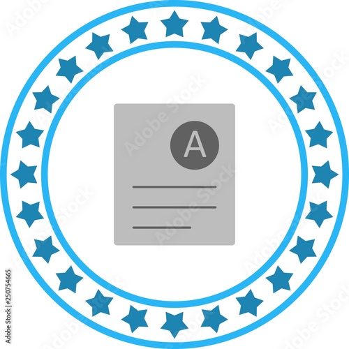 Vector A Grade Icon