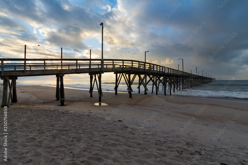 Ocean pier at sunrise