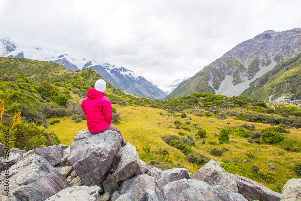 Hiker in  New Zealand 