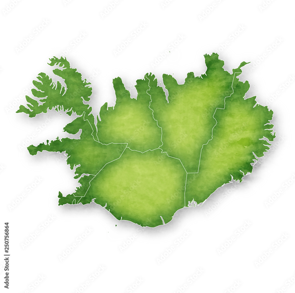 アイスランド　地図　フレーム　アイコン