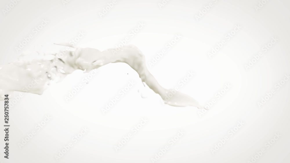 Slow motion milk flows across the screen against a light coloured background. Includes matte for compositing. Slow motion milk flows across the screen against a light coloured background. Includes matte for compositing.