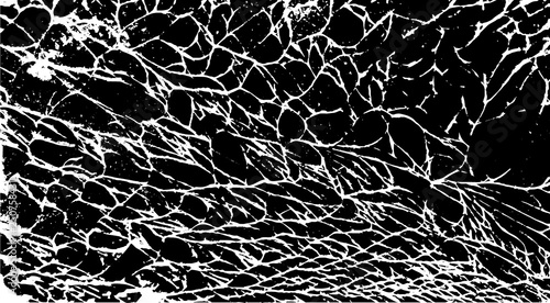 Vector hand drawn illustration of broken screen illustration on white background.