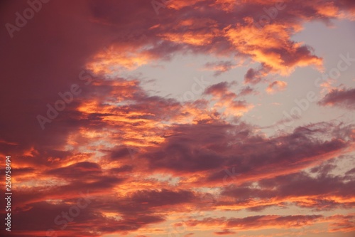 beauty colorful dramatic sky with cloud at sunset © korrakot sittivash