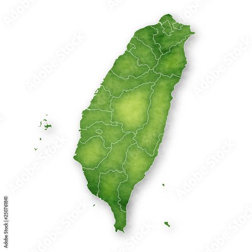 台湾　地図　フレーム　アイコン