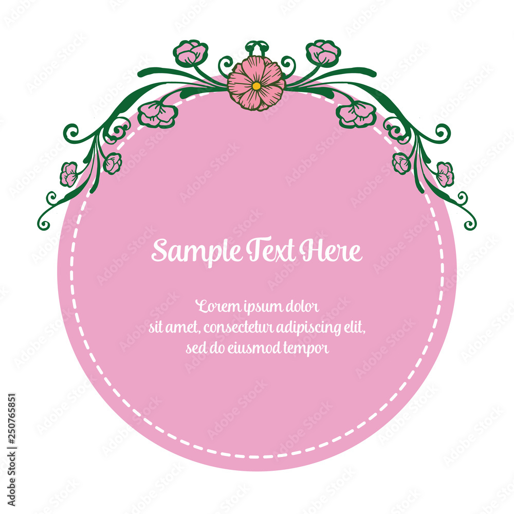Vector illustration frame ornate flower with your sample text here hand drawn Vector illustration frame ornate flower with your sample text here hand drawn