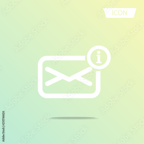 Wallpaper Mural Receiving messages, mail icon isolated on white background. Torontodigital.ca