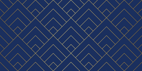 Papier peint photo Art deco patrons Carrés géométriques motif sans couture  © Annette